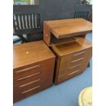A G-plan dressing table (deconstructed) to include two four drawer chest of drawers together with