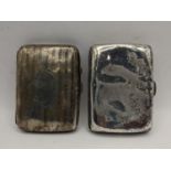 Two early 20th century cigarette cases to include a silver case hallmarked Birmingham 1905, 56.7g