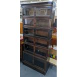 An early 20th century Globe Wernicke style oak six tier bookcase, 199cm h x 88cmw Location: