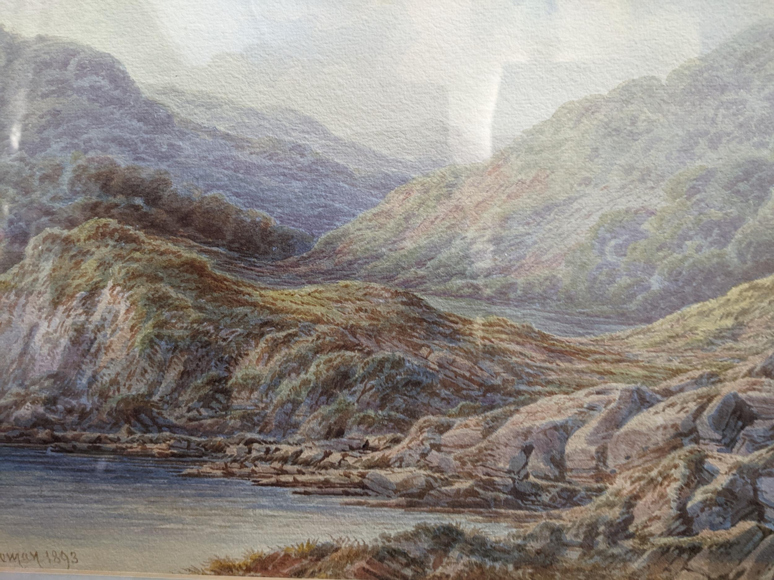 Group of three watercolours and a 19th century oil painting to include a watercolour of the Quadrant - Image 6 of 8