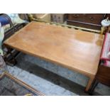 A mid 20th century Trioh Mobler Danish teak floating coffee table, marks to underside, 50cm h x