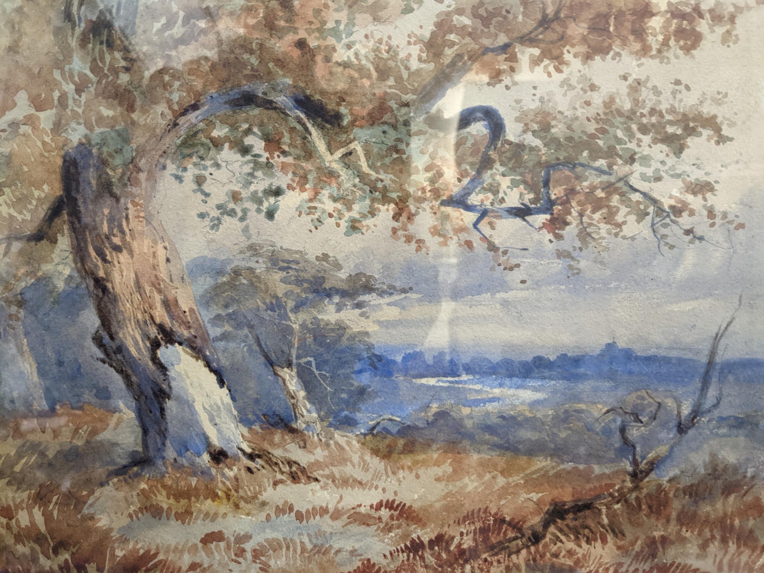 Group of three watercolours and a 19th century oil painting to include a watercolour of the Quadrant - Image 3 of 8