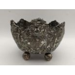 A late 19th/early 20th century continental silver bowl with import marks to the base and having