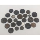 A collection of British Georgian and Victorian coinage to include George II halfpenny, George III