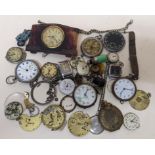 A mixed lot of watches and parts to include two Services Despatch Riders watches A/F Location:
