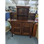 A mid 20th century mahogany dresser having one drawer and two doors Location:A4B
