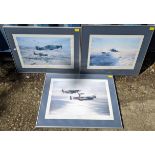 Robert Taylor - Three signed RAF prints entitled 'moral Support, 'Flight of Eagles' and 'Memorial