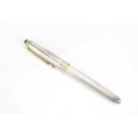 A Montblanc Meisterstuck sterling silver barleycorn fountain pen, pre-1990, with 14k nib, gilt