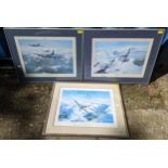 Robert Taylor - Three signed RAF prints entitled 'Spitfire', 'Duel of Eagles' and 'Memphis Belle'