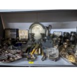 Mixed lot of silver plate to include cutlery, mugs, cased cutlery and other items Location: