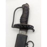 A possibly Georgian medical officers sabre, having a 64.5cm curved blade, regulation brass hilt