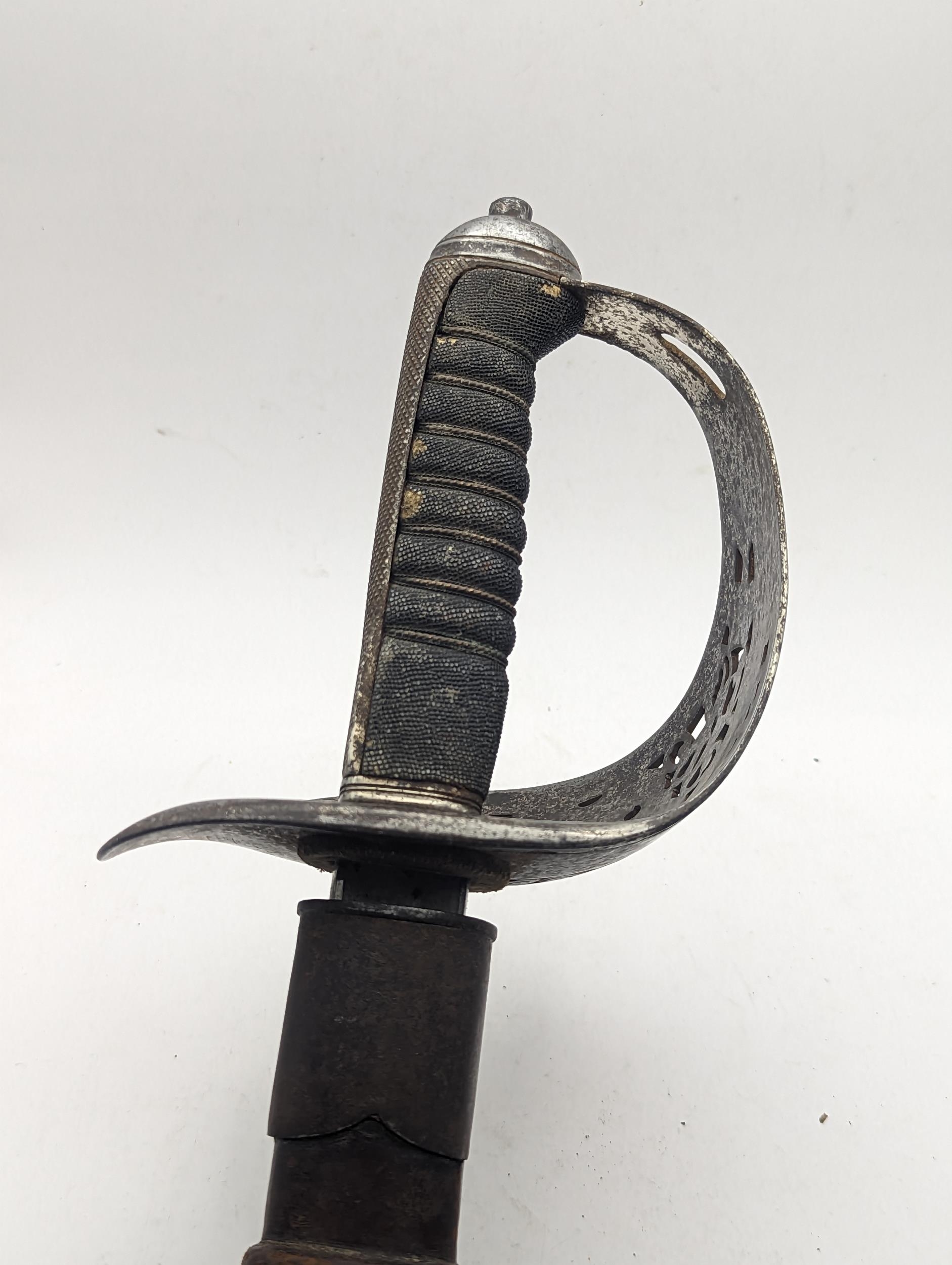 A 1897 pattern British infantry officers sword the 82cm blade by Hobson & Sons, hilt designed with - Image 3 of 13