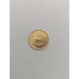 South Africa - 1⁄10 Krugerrand , 1⁄10 Fine gold, dated 1980 Location: