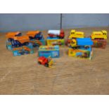 Eight Matchbox diecast vehicles to include 23 Atlas Truck, 15 Fork Lift, 24 Diesel Shunter and