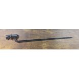 A British 1853 patter socket bayonet made by G.W. & E. Roe of Birmingham the 43cm triangular blade