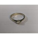 A 9ct gold and diamond solitaire ring, 1.90g