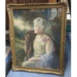 A late 19th century pastel portrait depicting Eleanor Rosevier, 54 x 41, framed, Location: