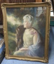 A late 19th century pastel portrait depicting Eleanor Rosevier, 54 x 41, framed, Location: