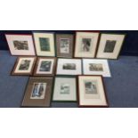 A selection of twelve Arthur Rackham coloured prints, framed and glazed, Location: