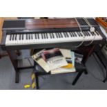 A Yamaha Clavinova CVP-5 electric keyboard piano, together with stool and instruction manual and