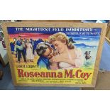 A movie poster for Roseanna McCoy by Samuel Goldwyn, 94.5cm x 69.5cm framed Location: