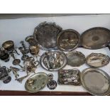 Silver plate to include cutlery and flatware, trays,