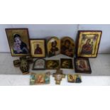 A collection of Russian and Greek icons and other related items, Location: