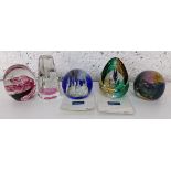 Mixed paperweights to include Caithness Golden Citadel, Castle in the Air and others, Location: