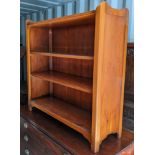 A modern Rackstraw yew four tier open bookcase, 91cm h x 92cm w Location: