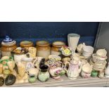 A mixed lot to include mixed ceramics to include a tea pot and sugar bow, a Royal Albert Trent