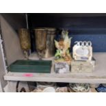 A mixed lot to include a silver plated Champagne flute and ice bucket, George Michael pin badges,