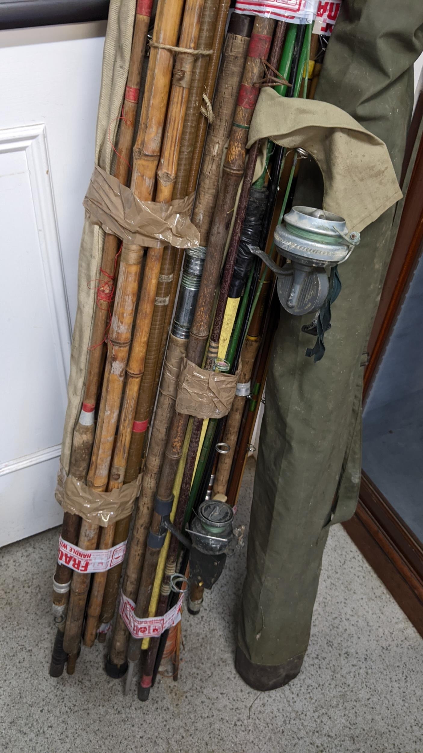 A collection of vintage fishing rods, Location: - Image 3 of 3