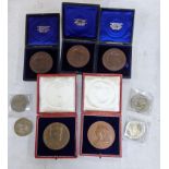 Mixed medallions to include a Coronation medal, 1902 Coronation medal, Commemorative crowns and