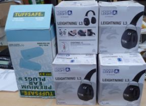 Howard Leight Leightning ear protectors 10 pairs boxed new Old Stock plus 1 and one part box of