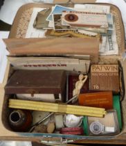 A 1960’s child’s suitcase and contents-includes assorted ephemera-sketches-an assorted group of