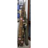 A collection of vintage fishing rods, Location: