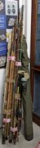 A collection of vintage fishing rods, Location: