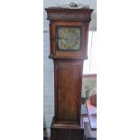 An 18th century oak cased 30 hour longcase clock A/F, 189.5cm h Location: