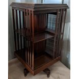 An early 20th century mahogany two tier revolving bookcase, 89.5cm h x 49cm w Location: