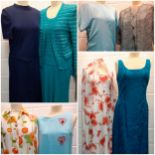 A quantity of mainly 1960's ladies clothing to include a Kati at Laura Phillips white summer and