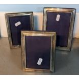 Three silver photograph frames to include one having a gadrooned border, hallmarked Sheffield 2000