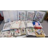 Box of philatelic items to include albums, stamps, and First Day covers Location: FSL