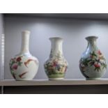 A group of three Chinese porcelain vases to include a mid/late 20th century example decorated with