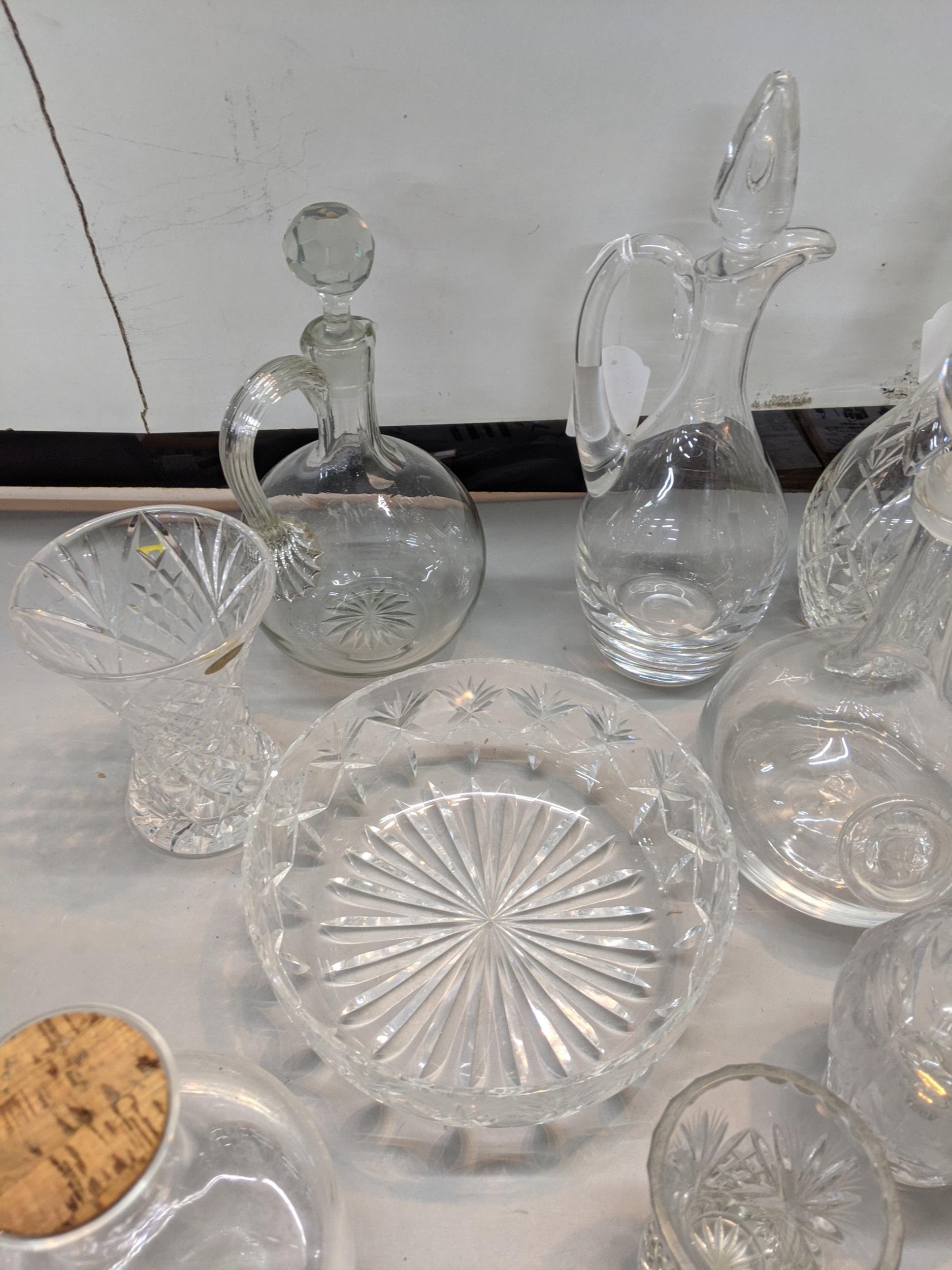 Mixed glassware to include Whitefriars crystal cut decanters and others, along with Whitefriars - Image 3 of 5