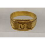 A 22ct gold gents signet ring, total weight 8.3g Location: