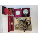 Various wristwatches and pocket watches to include a Rotary, a Romer, a ladies ZentRa and others