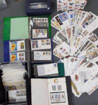 A quantity of first day covers housed in 1 box and 4 albums dating 1980's-2008 to include