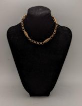 A late 19th/early 20th century 9ct gold chain 28.8g Location: