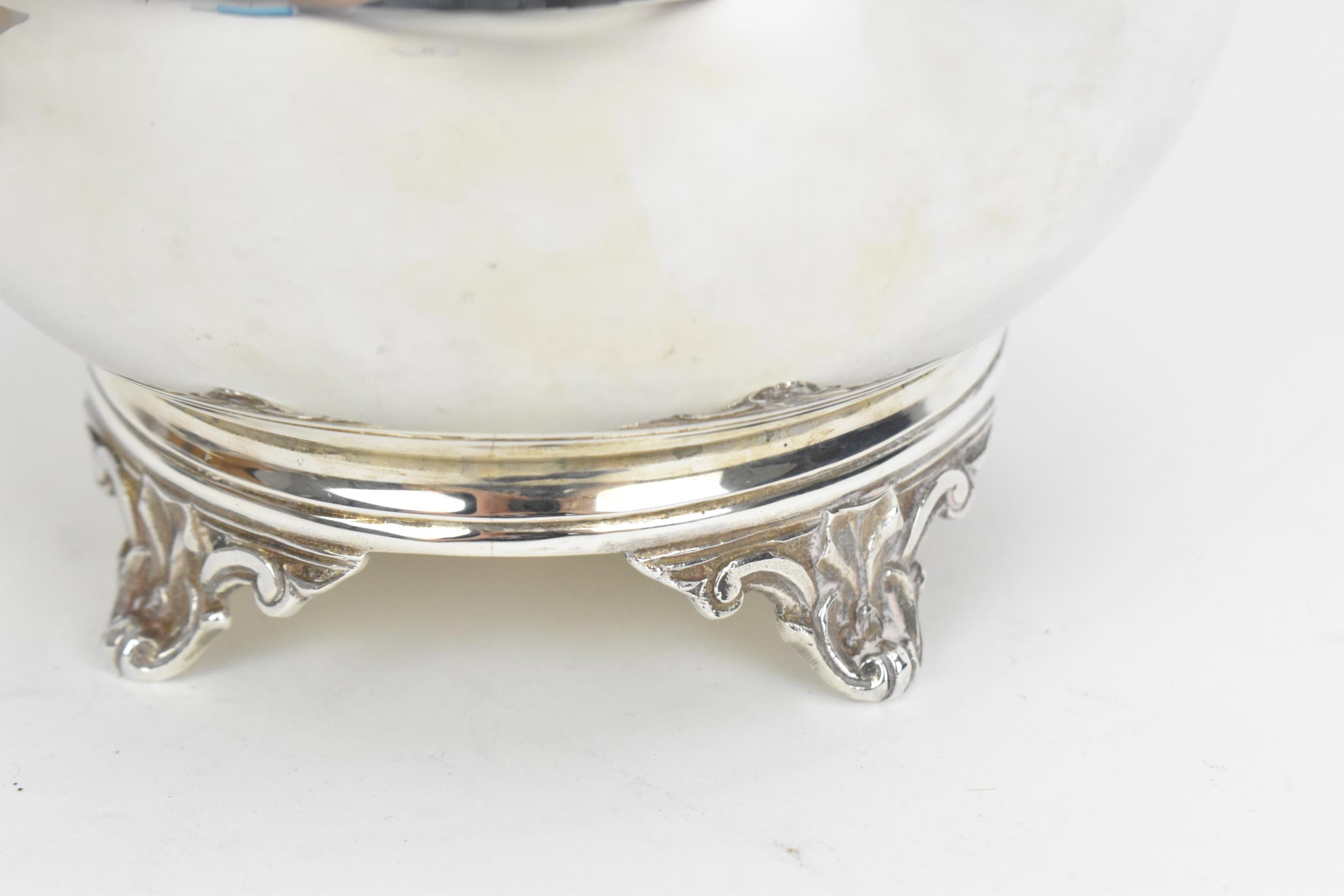 A George V silver hot water pot by A. L. Davenport Ltd, Birmingham 1934, of baluster form with - Image 4 of 6