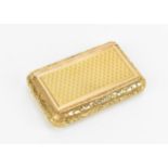 A French early 19th century 18ct gold snuff box by CIP, Paris, circa 1819-1838, of rectangular